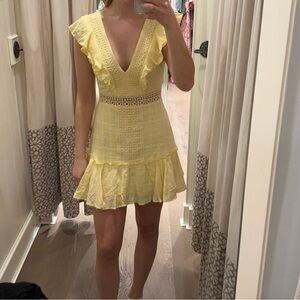 Butter Yellow Ruffle Mini Dress